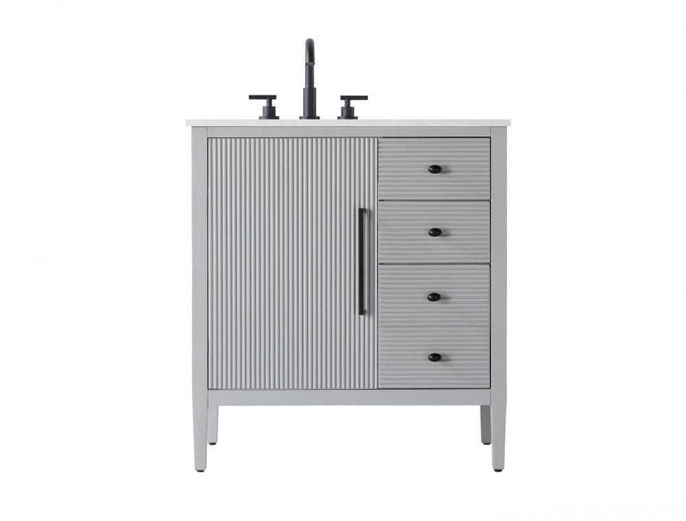 32 inch Single Bathroom Vanity in Grey