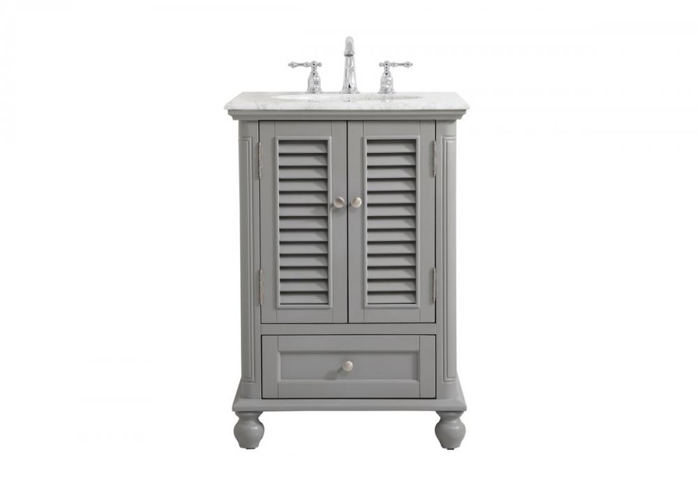 24 inch Single bathroom vanity in grey