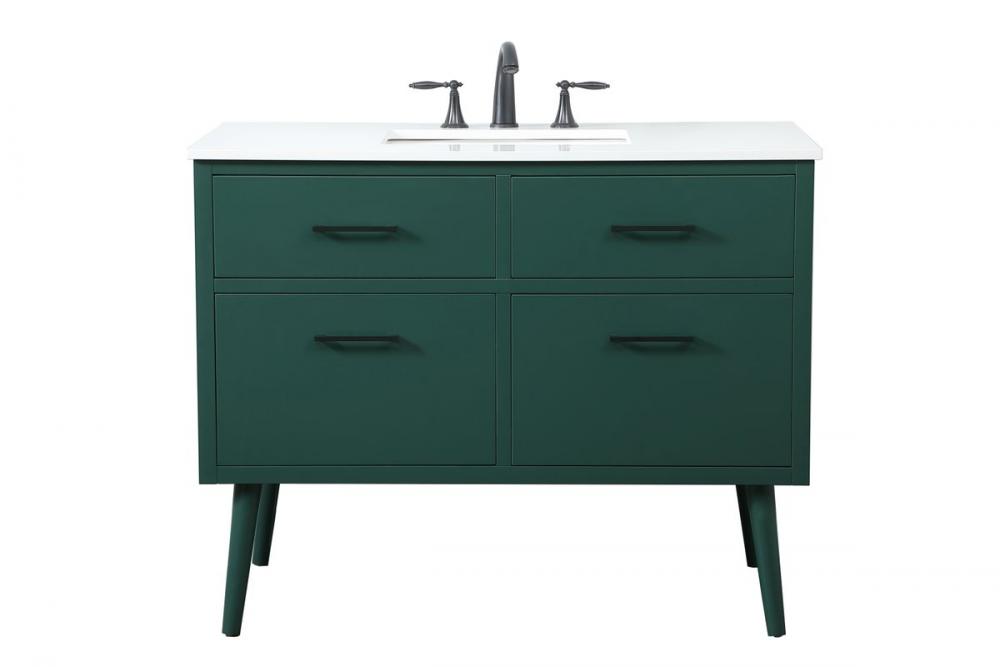 42 Inch Bathroom Vanity in Green