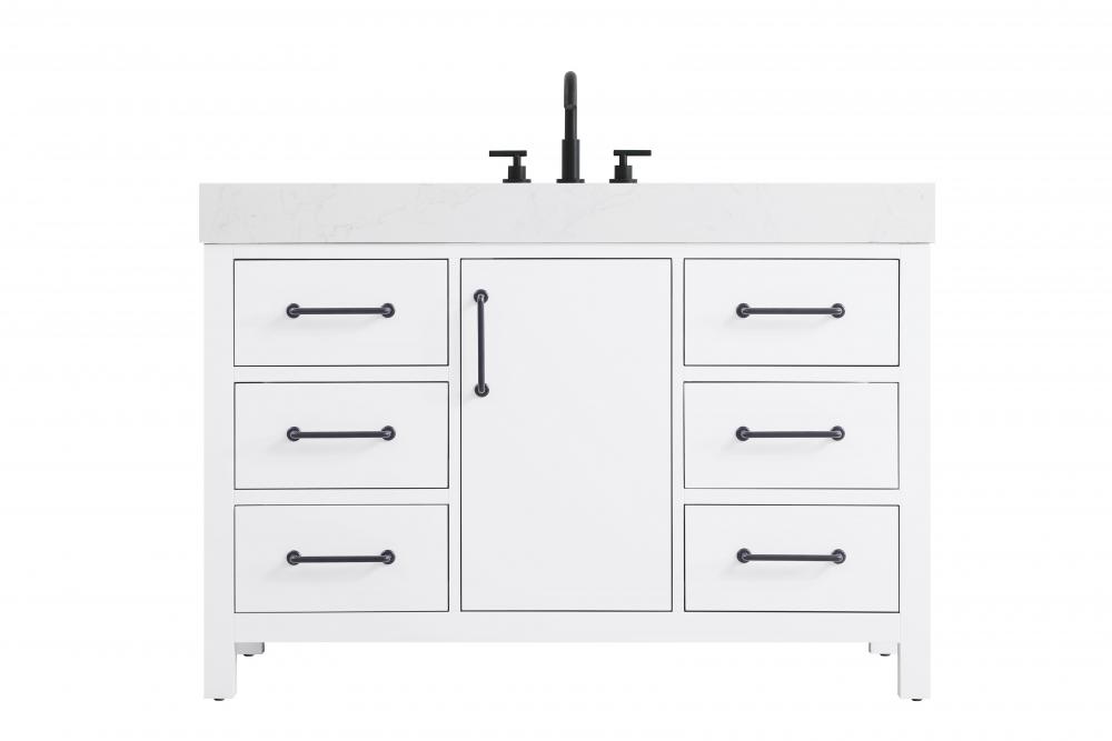 48 inch Single Bathroom Vanity In White