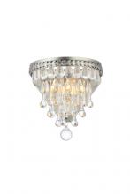 Elegant 1219W9AS/RC - Nordic 1 Light Antique Silver Wall Sconce Clear Royal Cut Crystal