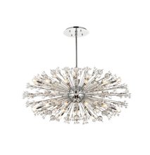 Elegant 2500D48C - Vera 48 Inch Crystal Starburst Oval Pendant in Chrome