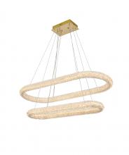 Elegant 3800G42L2SG - Bowen 42 Inch Adjustable LED Chandelier in Satin Gold