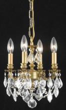 Elegant 9104D10FG/RC - Lillie 4 Light French Gold Pendant Clear Royal Cut Crystal