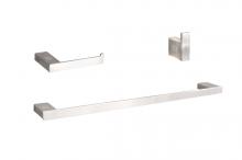 Elegant HWB-13S3HBNK - Sofia 3-piece Bathroom Hardware Set in Brushed Nickel