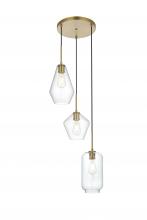 Elegant LD2268SG - Gene 17.5 Inch Pendant Clear Shade in Satin Gold