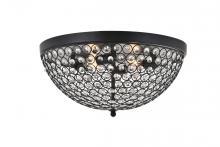 Elegant LD5012F18MB - Taye 4 Light Matte Black Flush Mount