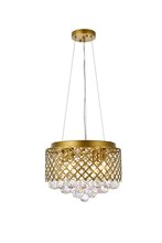 Elegant LD520D13BR - Tully 4 lights pendant in brass