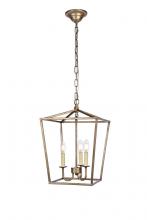 Elegant LD6008D12S - Maddox Collection Pendant D12.5 H18.25 Lt:3 Vintage Silver Finish