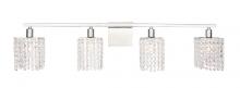 Elegant LD7013C - Phineas 4 light Chrome and Clear Crystals wall sconce