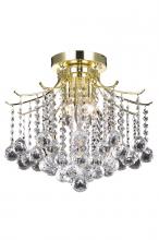 Elegant LD8200F17G - Amelia Collection Flush Mount D16in H12in Lt:3 Gold Finish