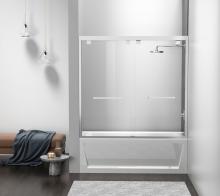 Elegant TD333-6060PCH - Semi-frameless Tub Door 60x60 Polished Chrome