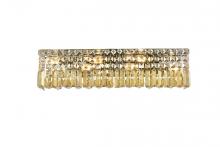 Elegant V2032W26C-GT/RC - MaxIme 6 Light Chrome Wall Sconce Golden Teak (Smoky) Royal Cut Crystal