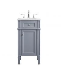 Elegant VF12518GR - 18 In. Single Bathroom Vanity Set in Grey