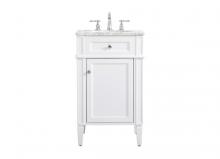 Elegant VF12521WH - 21 Inch Single Bathroom Vanity in White