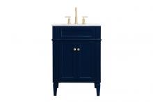 Elegant VF12524BL - 24 Inch Single Bathroom Vanity in Blue