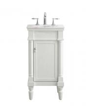 Elegant VF13018AW - 18 In. Single Bathroom Vanity Set in Antique White