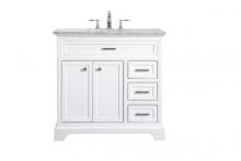 Elegant VF15036WH - 36 In. Single Bathroom Vanity Set in White