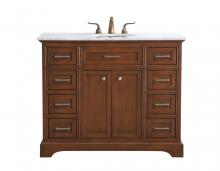 Elegant VF15042TK - 42 In. Single Bathroom Vanity Set in Teak