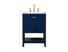 Elegant VF16424BL - 24 Inch Single Bathroom Vanity in Blue