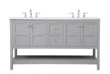 Elegant VF16460DGR - 60 inch Single Bathroom Vanity in Gray