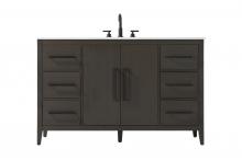 Elegant VF29354MMB - 54 Inch Single Bathroom Vanity In Mocha Brown