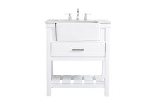 Elegant VF60130WH - 30 inch Single bathroom vanity in white