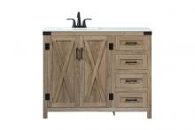 Elegant VF90242NT - 42 Inch Single Bathroom Vanity in Natural Oak