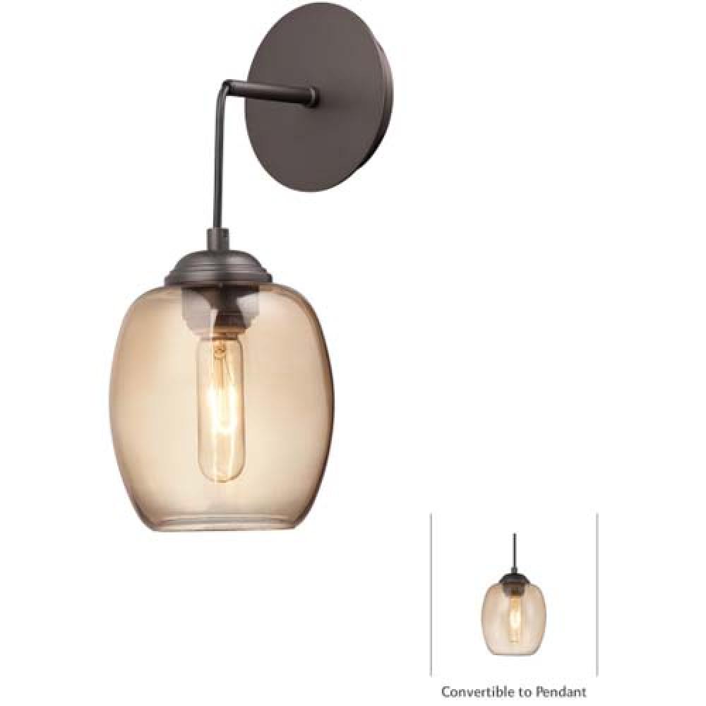 1 Light Mini Pendant (Convertible To Wall Sconce)