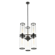 Alora Lighting CH311633UBCG - REVOLVE II CHANDELIER 6 LIGHT URBAN BRONZE CLEAR GLASS