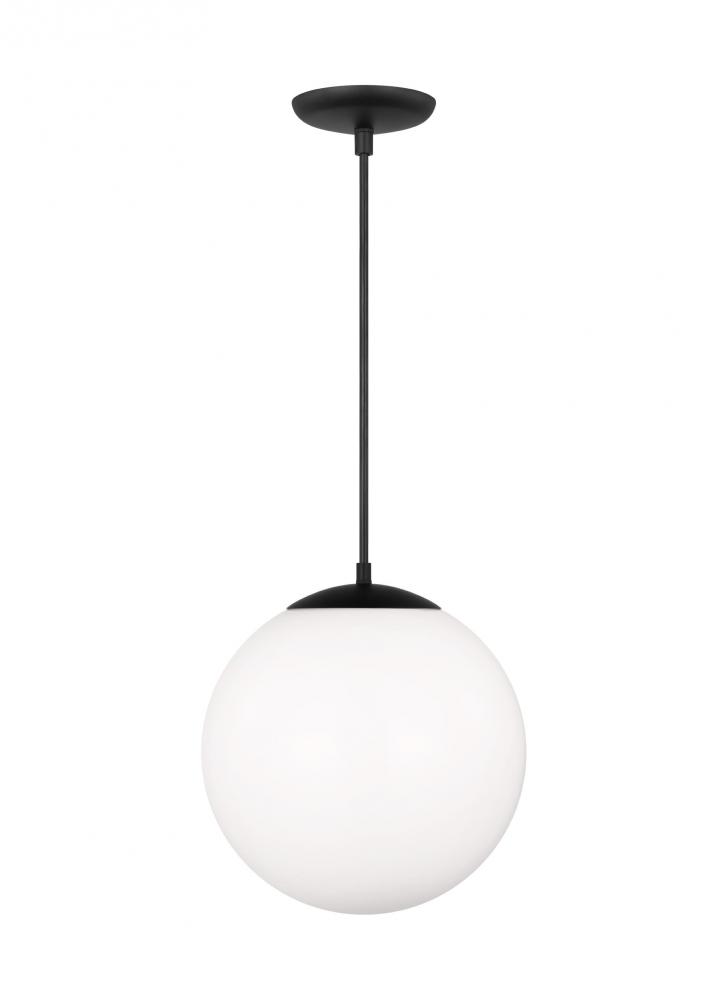 Leo - Hanging Globe 1-Light LED Extra Large Pendant in Midnight Black Finish