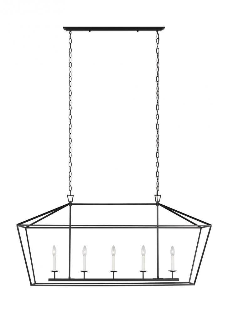 Dianna Five Light Medium Linear Chandelier