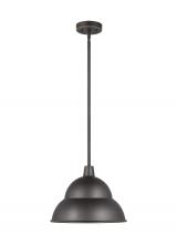 Visual Comfort & Co. Studio Collection 6236701-71 - Barn Light traditional 1-light outdoor exterior Dark Sky compliant round hanging ceiling pendant in