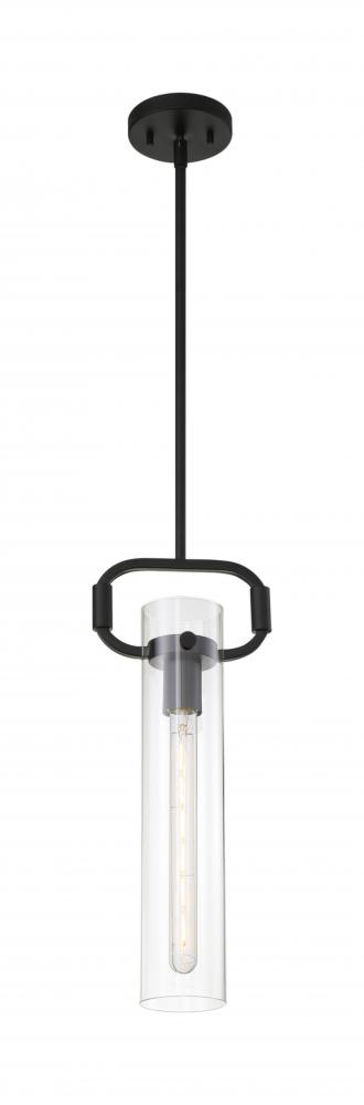 Teresa - 1 Light Pendant with Clear Glass - Matte Black Finish