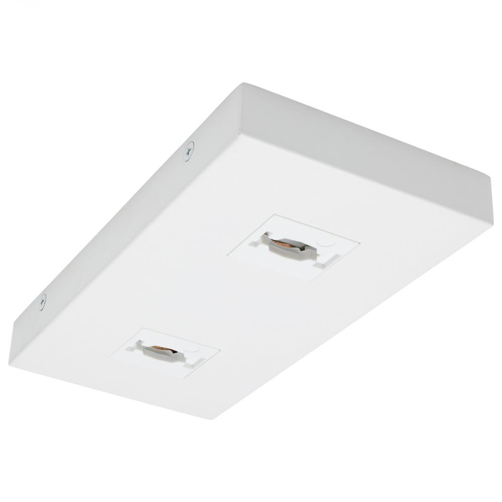 Double Monopoint Adapter; Rectangular; White Finish