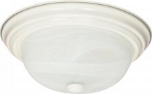 Nuvo 60/221 - 2 Light - 11" Flush with Alabaster Glass - Textured White Finish
