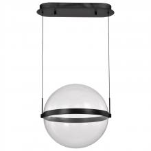 Nuvo 62/2033 - Arvada; 16 Inch LED Pendant; Matte Black; Etched Acrylic Lens