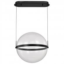 Nuvo 62/2034 - Arvada; 20 Inch LED Pendant; Matte Black; Etched Acrylic Lens