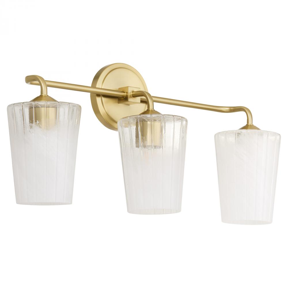 Providence 3 Light Vanity, Aged Brass