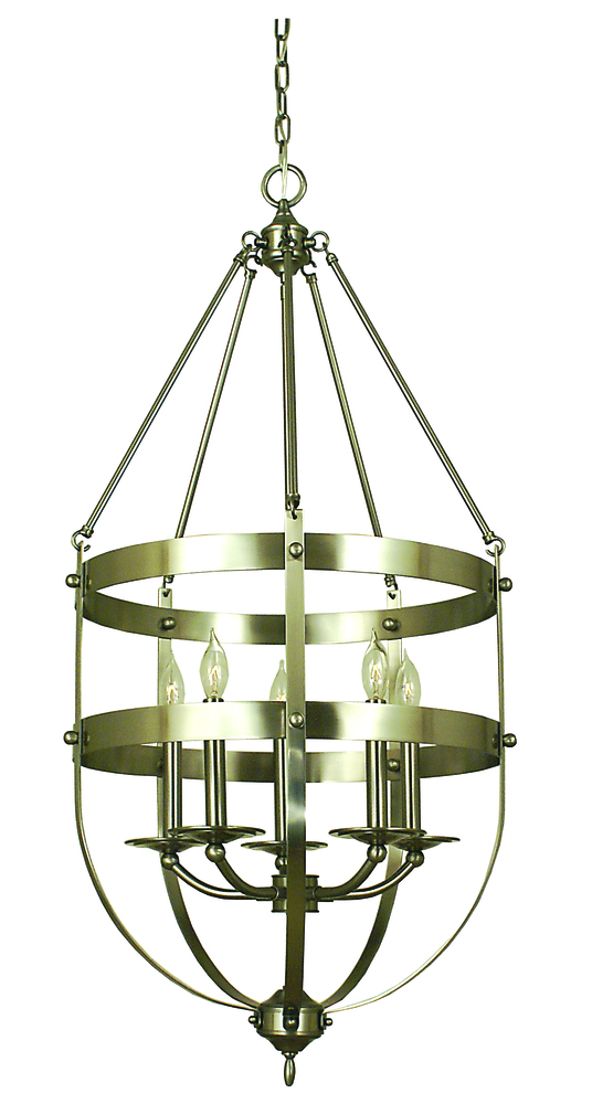 5-Light Brushed Nickel Hannover Dining Chandelier