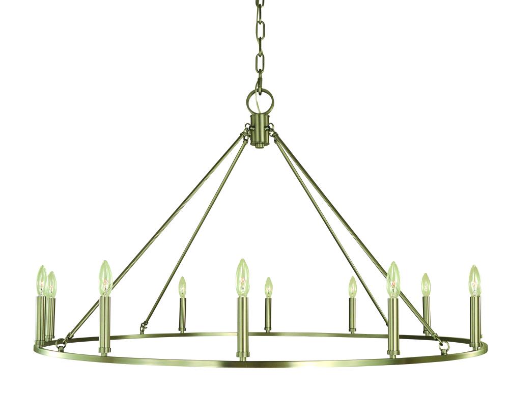 12-Light Brushed Nickel Midtown Dining Chandelier