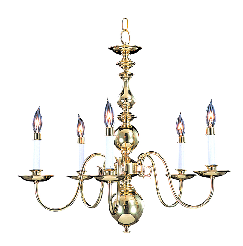 5-Light Satin Pewter Jamestown Dining Chandelier