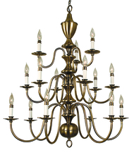 Framburg 2527 MB - 15-Light Mahogany Bronze Jamestown Foyer Chandelier