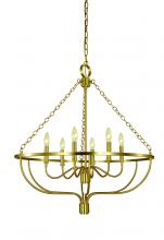 Framburg 5680 MBLACK - 6-Light Matte Black West Town Dining Chandelier