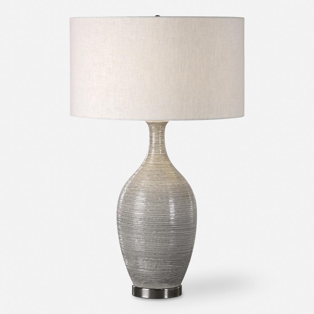 Dinah Gray Textured Table Lamp