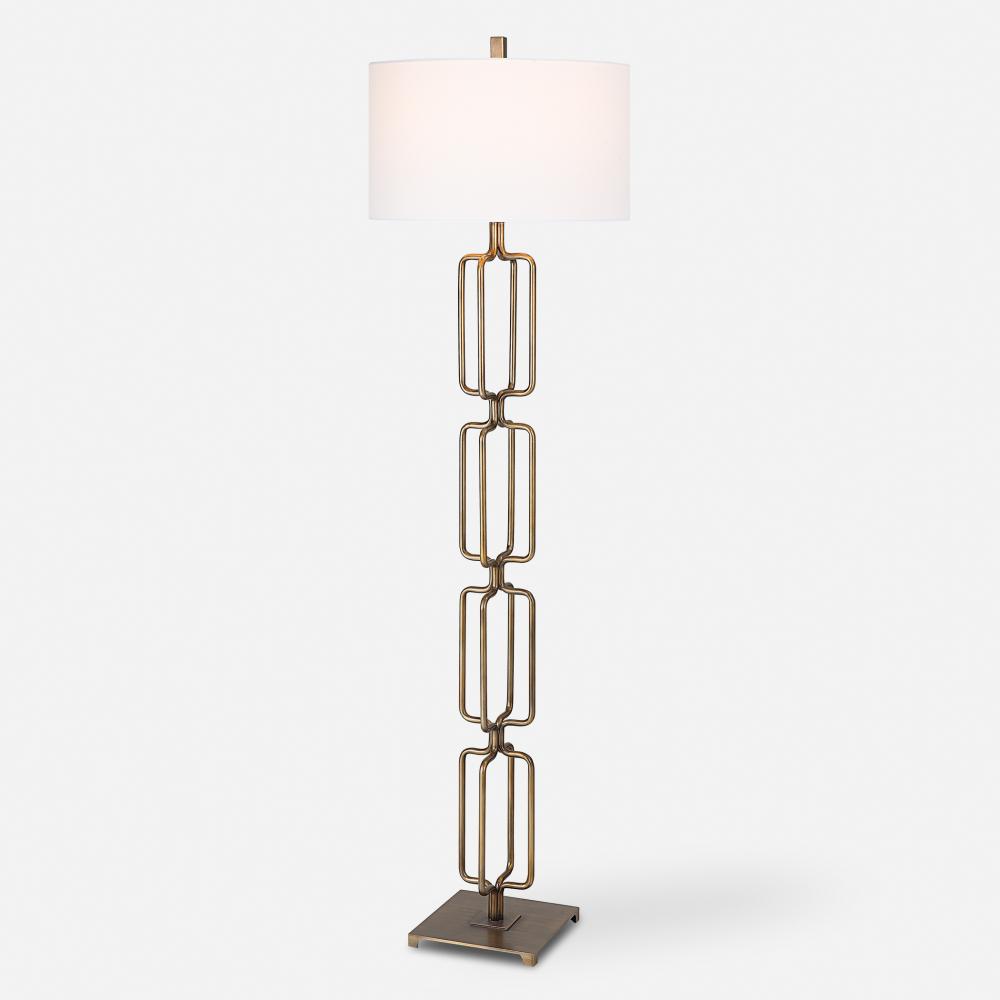 Link Brushed Gold Floor Lamp