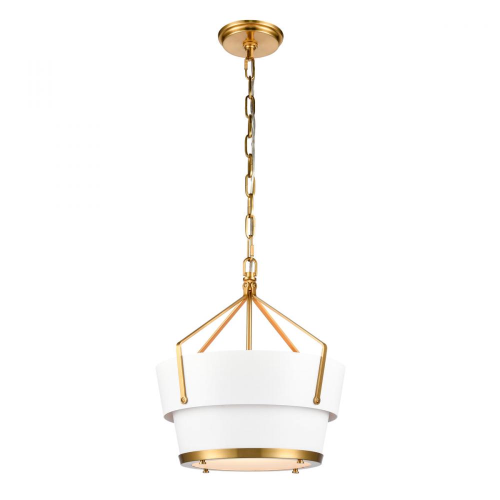 Marin 14'' Wide 1-Light Pendant - Satin Brass