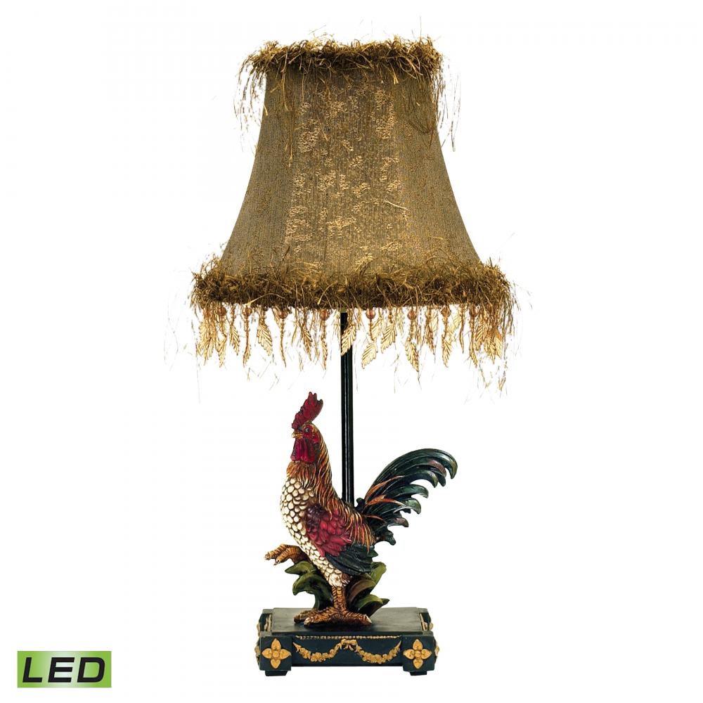 Petite Rooster 19'' High 1-Light Table Lamp - Multicolor - Includes LED Bulb