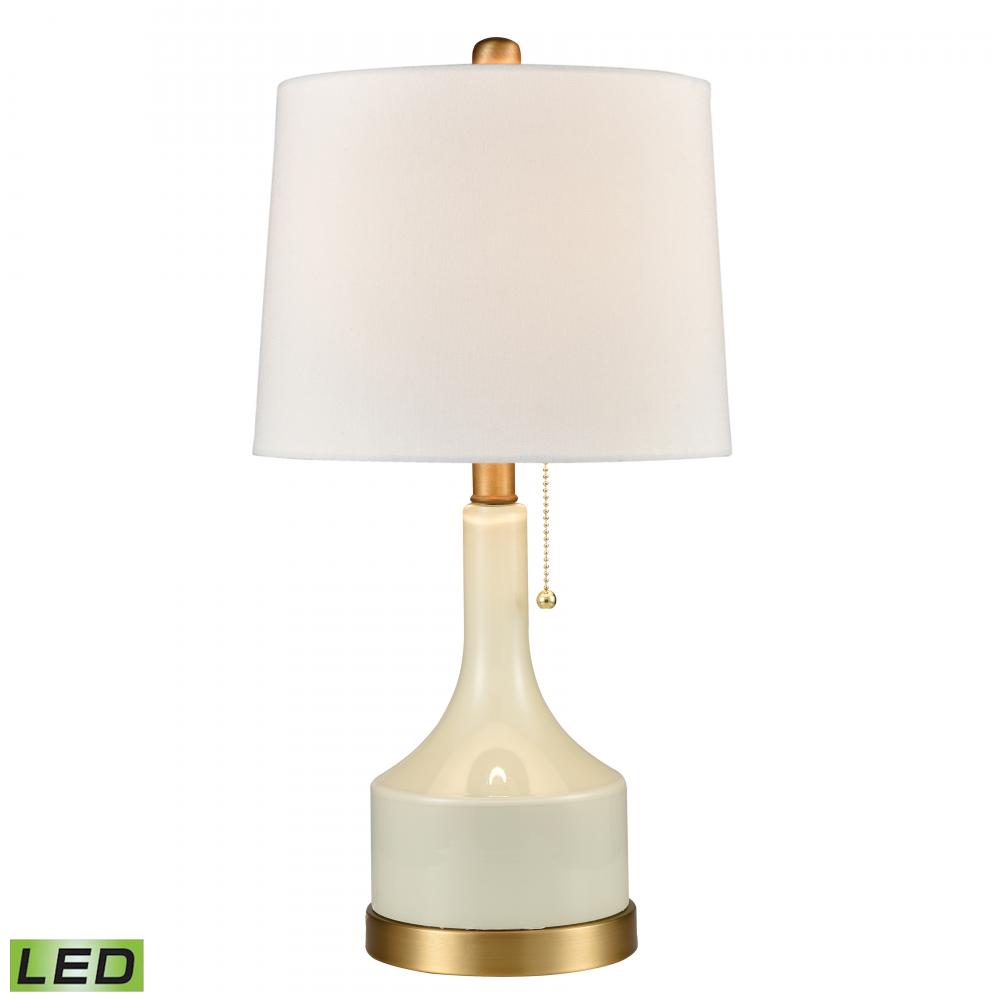 Small But Strong 21'' High 1-Light Table Lamp - White - Includes LED Bulb
