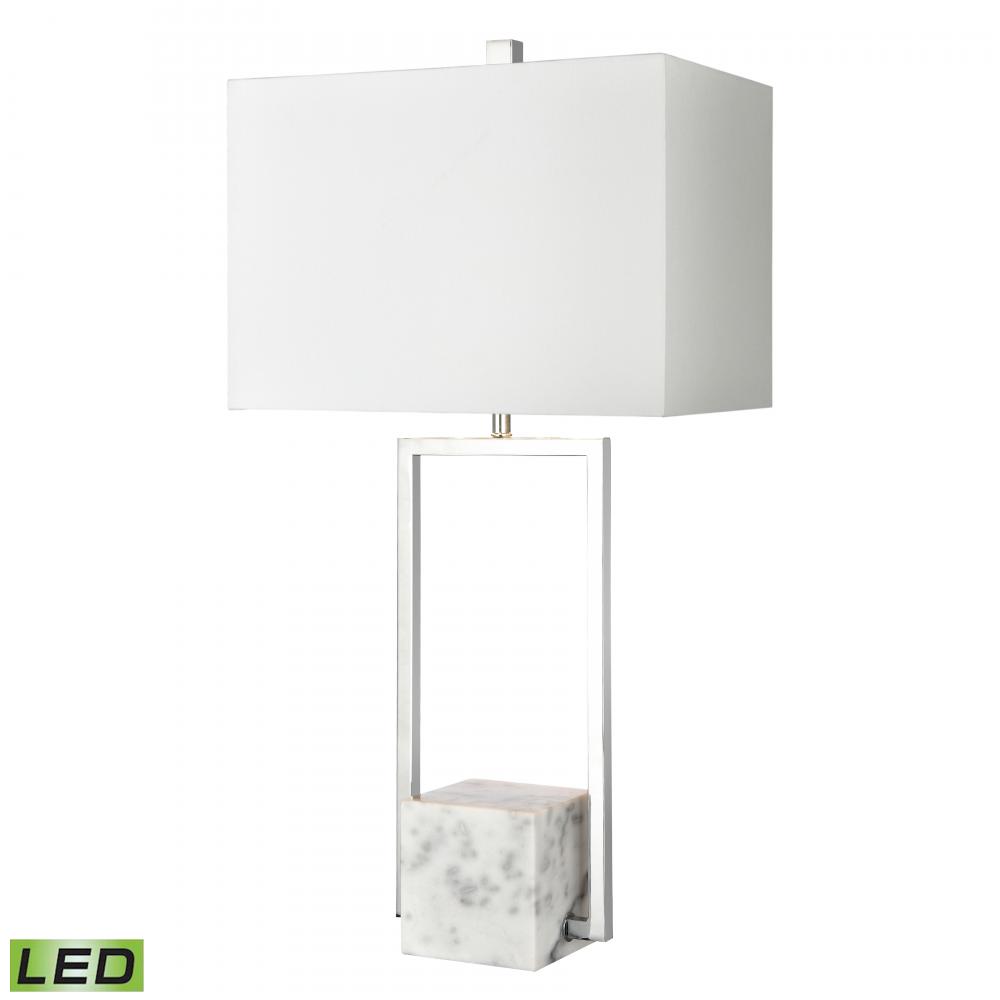 Dunstan Mews 31'' High 1-Light Table Lamp - Chrome - Includes LED Bulb